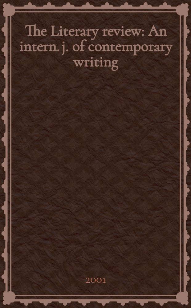 The Literary review : An intern. j. of contemporary writing