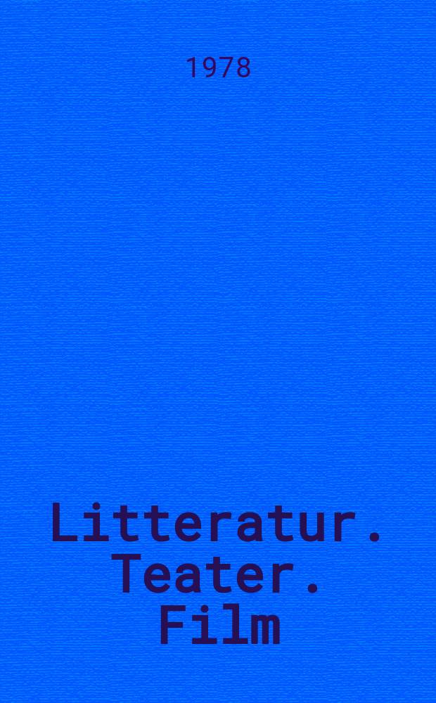 Litteratur. Teater. Film : Skrifter från Litteraturvetenskapliga institutionen i Lund. 13 : A l'aube de l'absurde