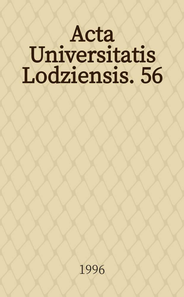 Acta Universitatis Lodziensis. 56 : Historia Bizancjum
