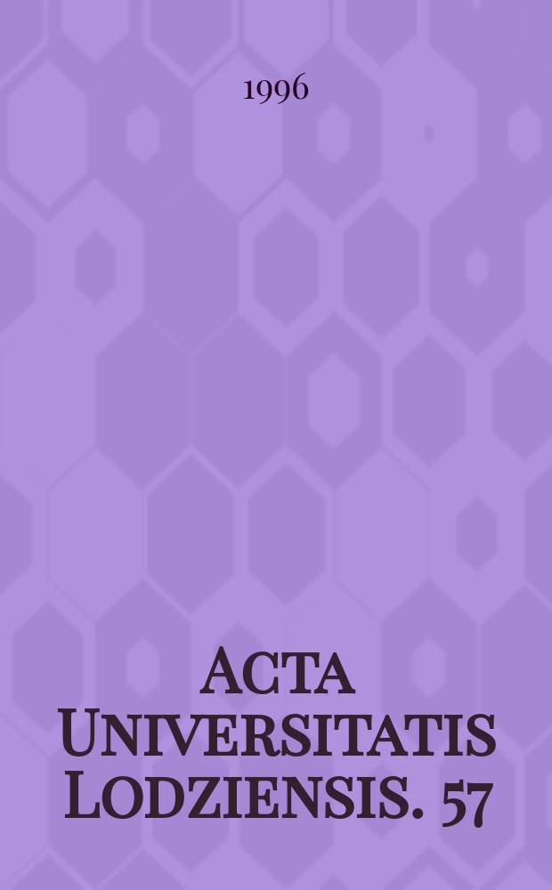 Acta Universitatis Lodziensis. 57 : (Studia z dziejów oświecenia)