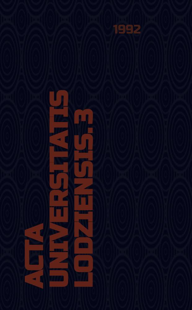 Acta Universitatis Lodziensis. 3 : Wokół zawodu bibliotekarza i jego warsztatu