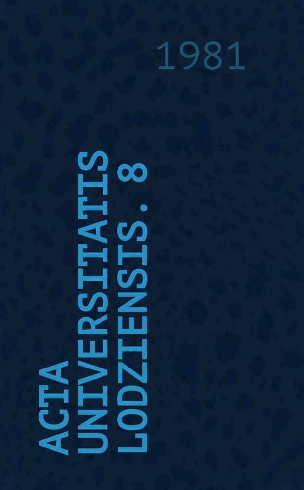 Acta Universitatis Lodziensis. 8 : Wybrane problemy międzynarodowego obrotu gospodarczego