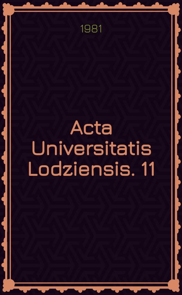 Acta Universitatis Lodziensis. 11 : Gospodarka regionalna