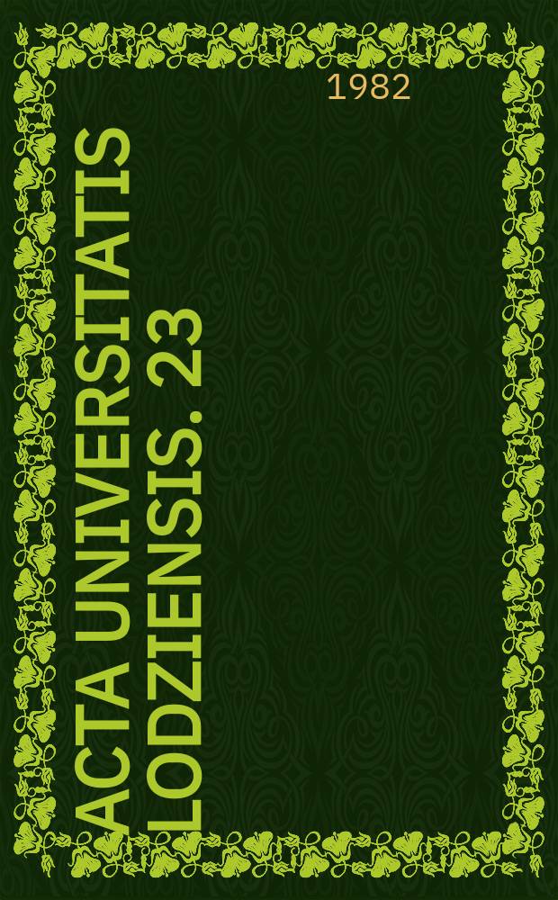 Acta Universitatis Lodziensis. 23 : (Demograficzna i społeczno-ekonomiczna sytuacja ludności w starszym wieku)