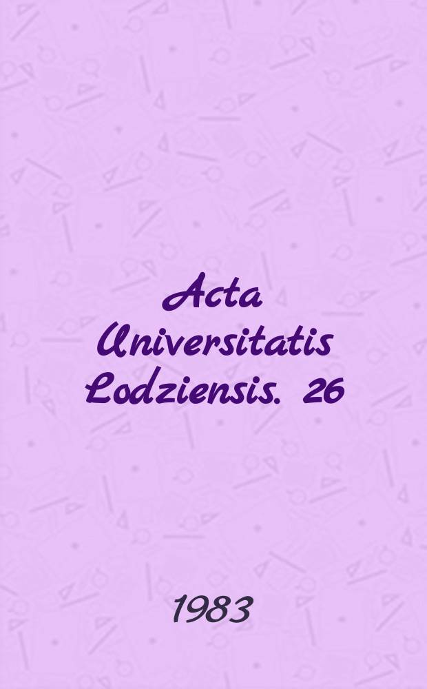 Acta Universitatis Lodziensis. 26 : (Łódzka spółdzielczość mieszkaniowa)