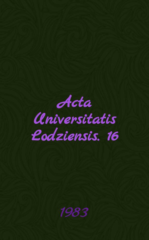 Acta Universitatis Lodziensis. 16 : (Społeczeństwo polskie wobec powstania listopadowego)