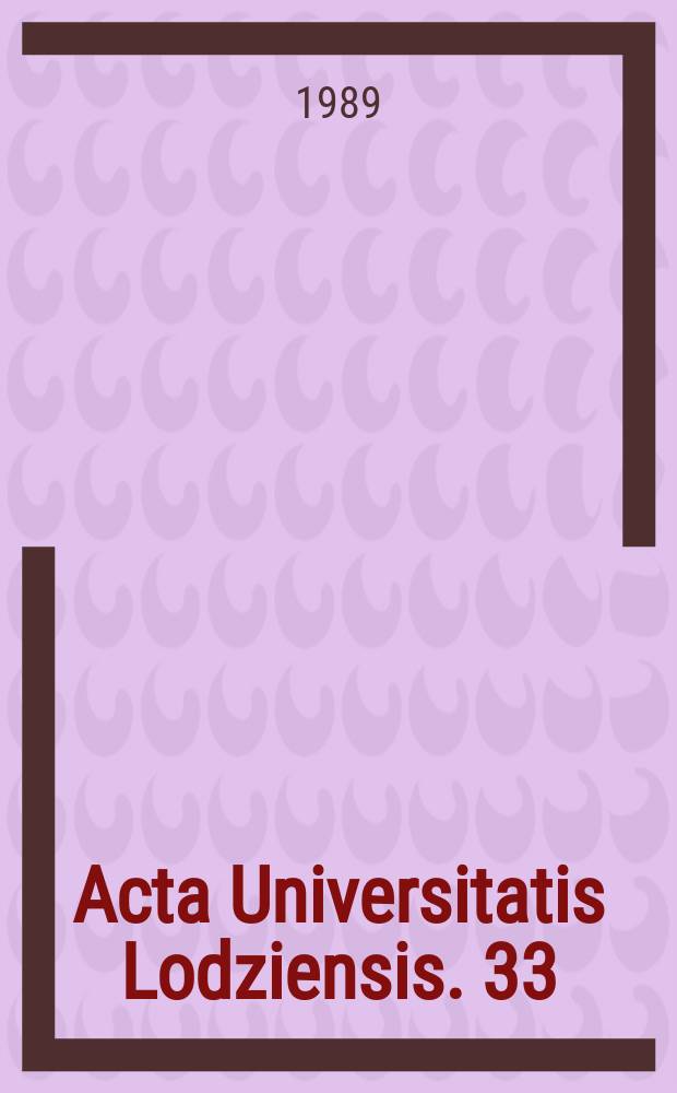 Acta Universitatis Lodziensis. 33 : (Historia najnowsza)