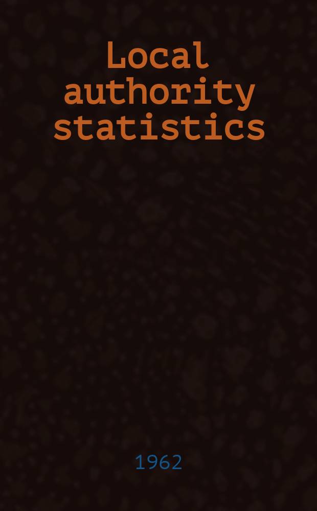 Local authority statistics