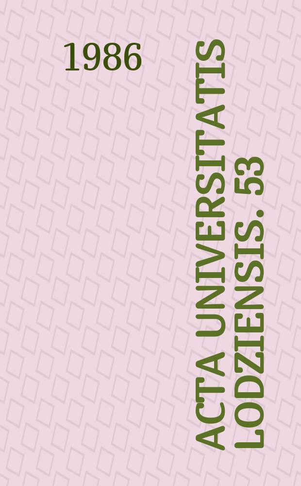 Acta Universitatis Lodziensis. 53 : (Ekonomika pracy niekt&oacute;re problemy motywowania)