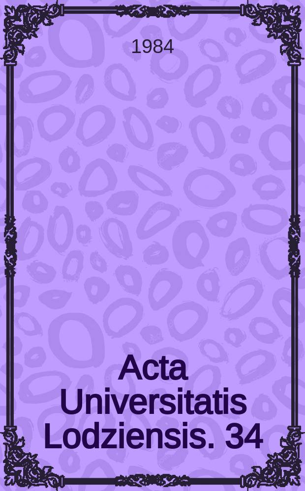 Acta Universitatis Lodziensis. 34 : Estimation and verification of economic models