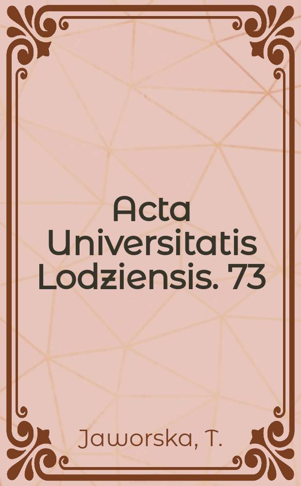 Acta Universitatis Lodziensis. 73 : Strategia dystrybucji w warunkach zróżnicowania ...