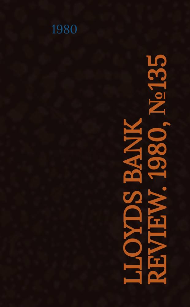 Lloyds bank review. 1980, №135