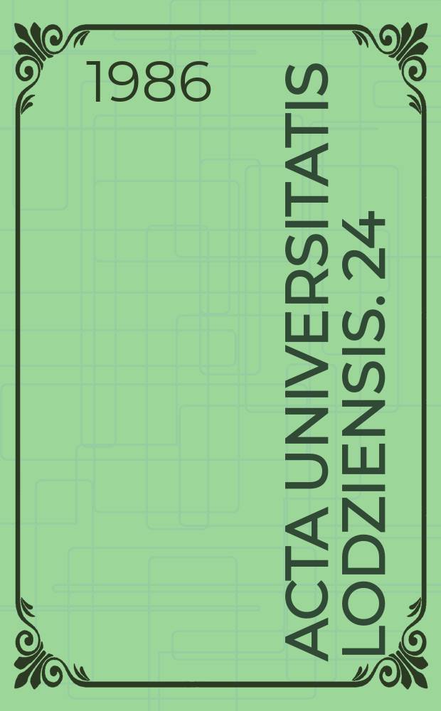 Acta Universitatis Lodziensis. 24 : (Teoria prawa)