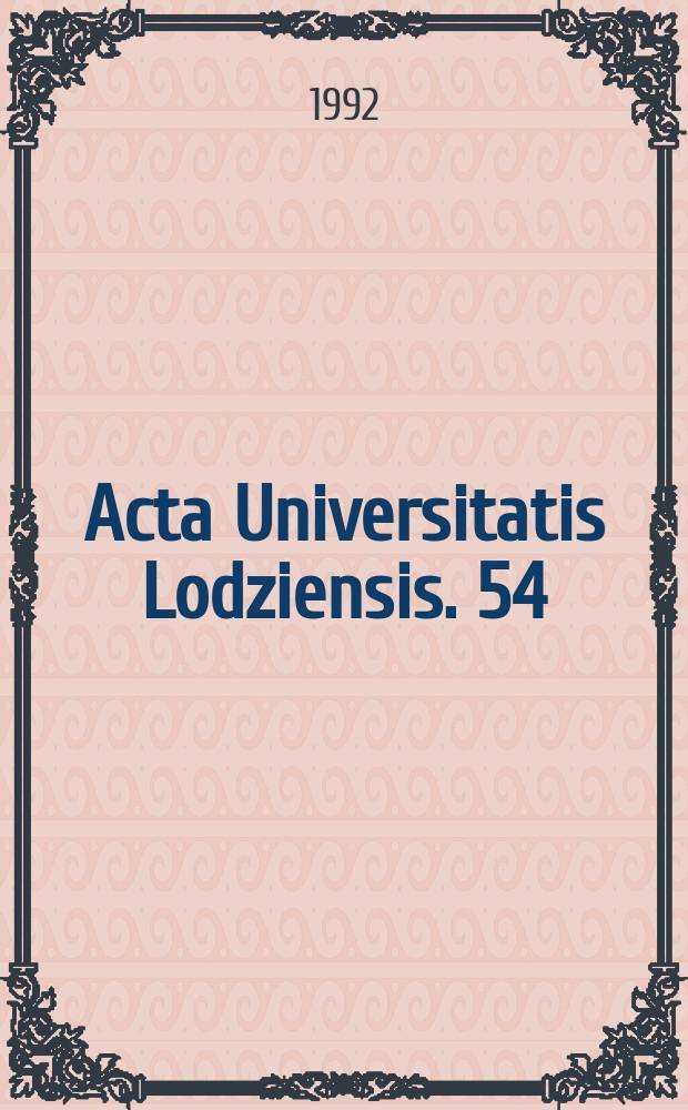 Acta Universitatis Lodziensis. 54 : (System podatkowy)