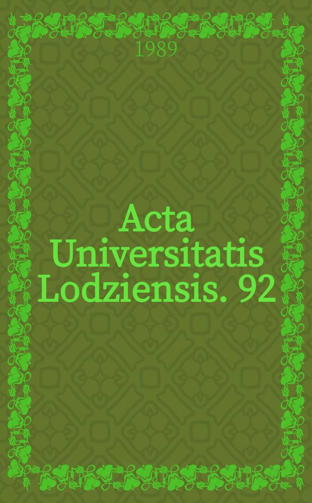 Acta Universitatis Lodziensis. 92 : Łódzka spółdzielczość mieszkaniowa