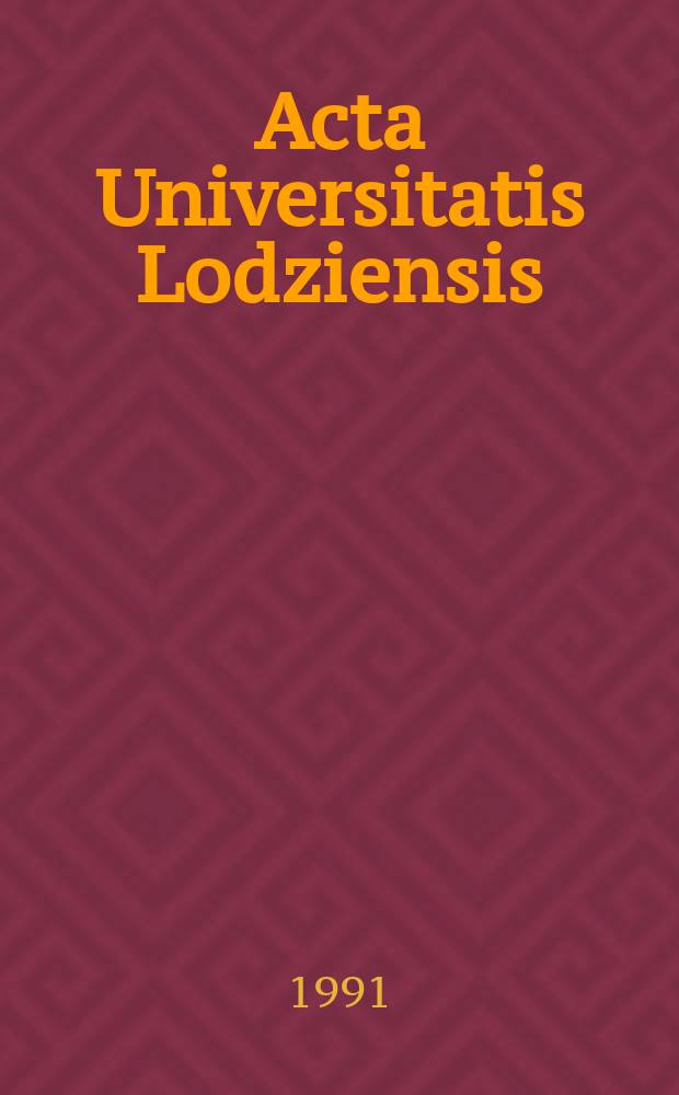 Acta Universitatis Lodziensis : Strategiczne problemy w systemie zarządzania ...