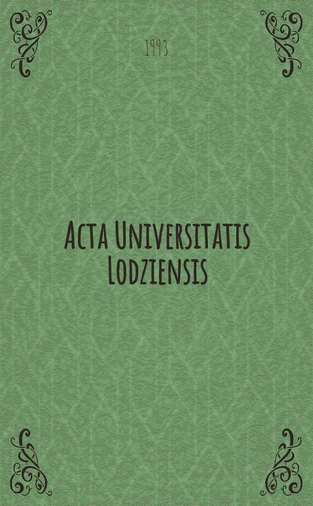 Acta Universitatis Lodziensis : Zesp&oacute;ł demografii i zatrudnienia (Polska)