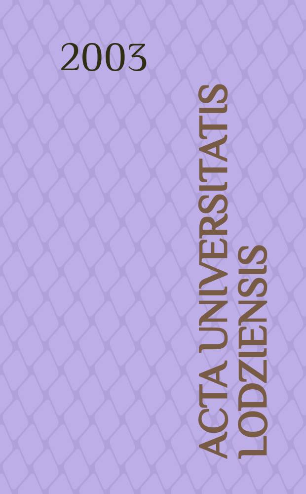 Acta Universitatis Lodziensis : Współczesne problemy gospodarki światowej