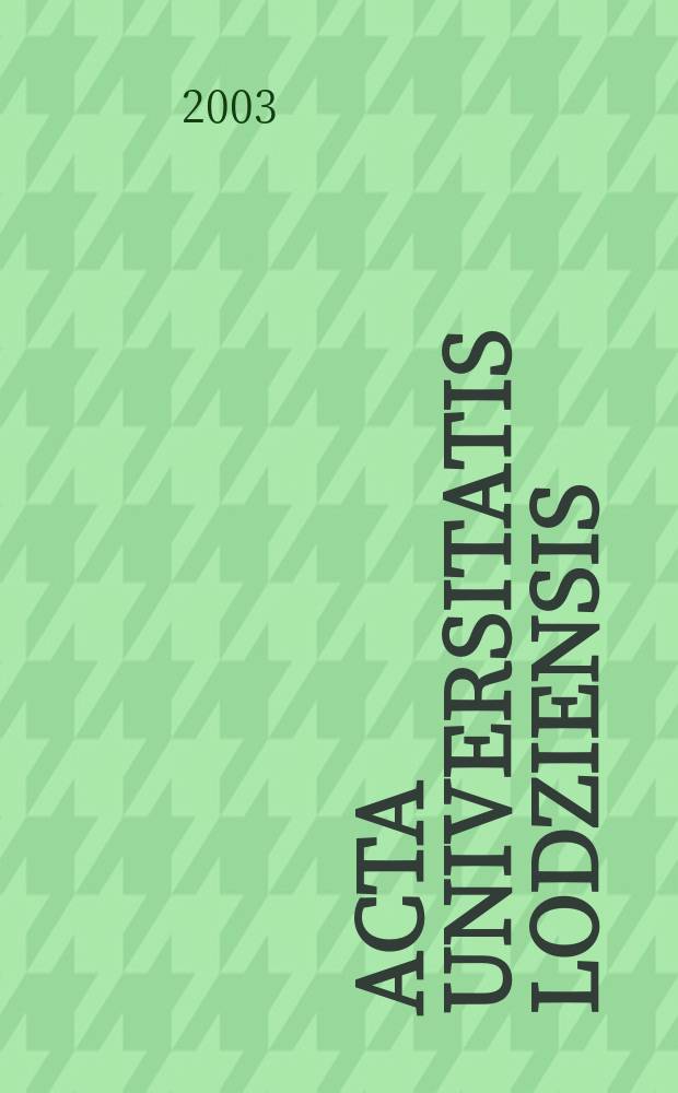 Acta Universitatis Lodziensis : Przedsiębiorstwo w regionach słabiej rozwiniętych a procesy dostosowawcze na rynku pracy