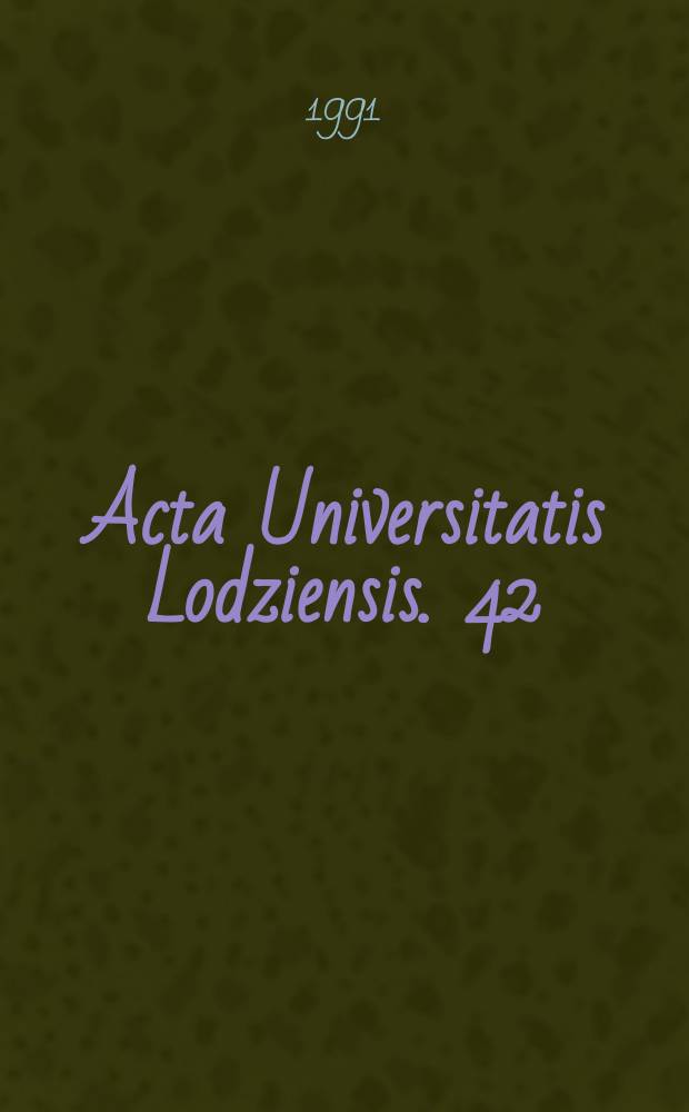 Acta Universitatis Lodziensis. 42 : Polska wobec problemu rozbrojenia w okresie międzywojennym