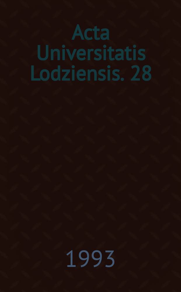 Acta Universitatis Lodziensis. 28 : Wpływ przedrostków na łączliwość ...