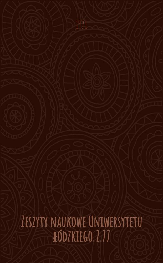 Zeszyty naukowe Uniwersytetu łódzkiego. Z.77 : (Prawo)