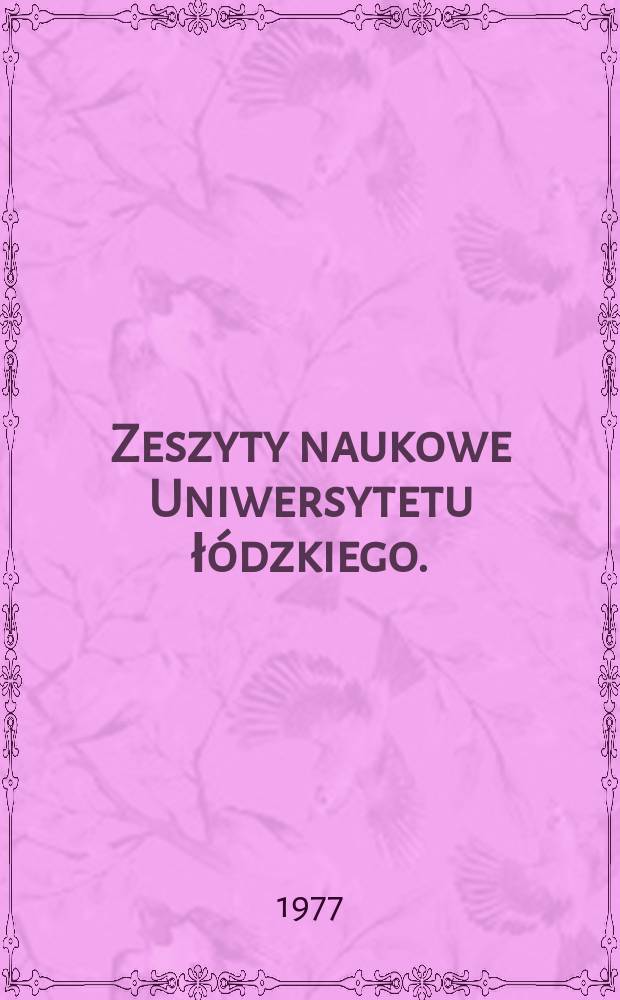 Zeszyty naukowe Uniwersytetu łódzkiego. (Folia linguistica)