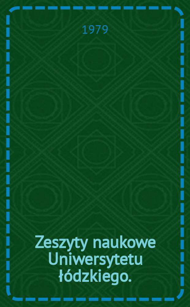 Zeszyty naukowe Uniwersytetu łódzkiego. (Nauki polityczne)