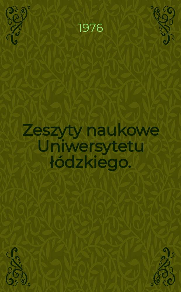 Zeszyty naukowe Uniwersytetu łódzkiego. (Folia germanica)