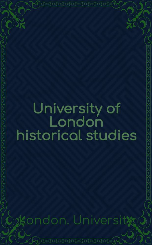 University of London historical studies