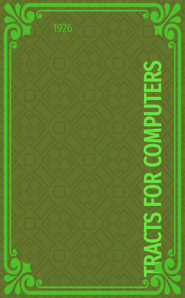 Tracts for computers