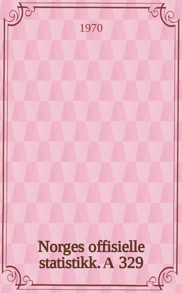 Norges offisielle statistikk. А 329