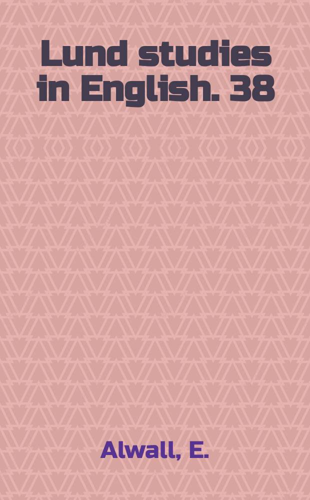 Lund studies in English. 38 : The religious trend in secular Scottish school-books