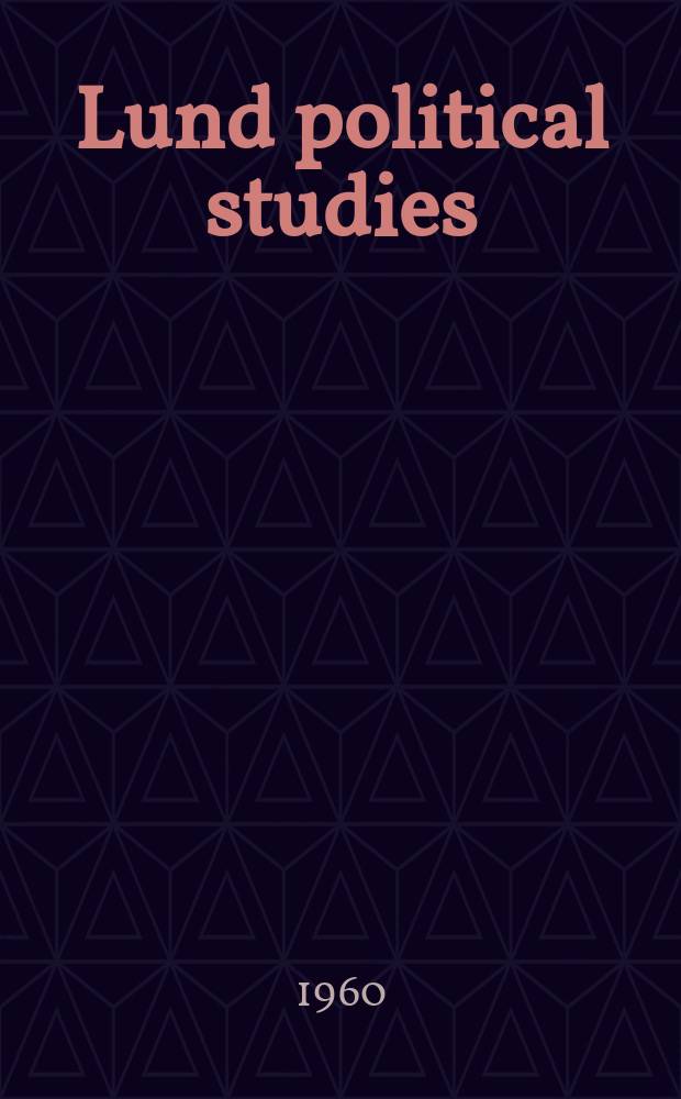 Lund political studies