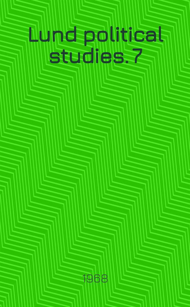 Lund political studies. 7 : Party strategies in a multiparty system