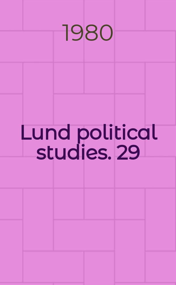 Lund political studies. 29 : Security and recognition