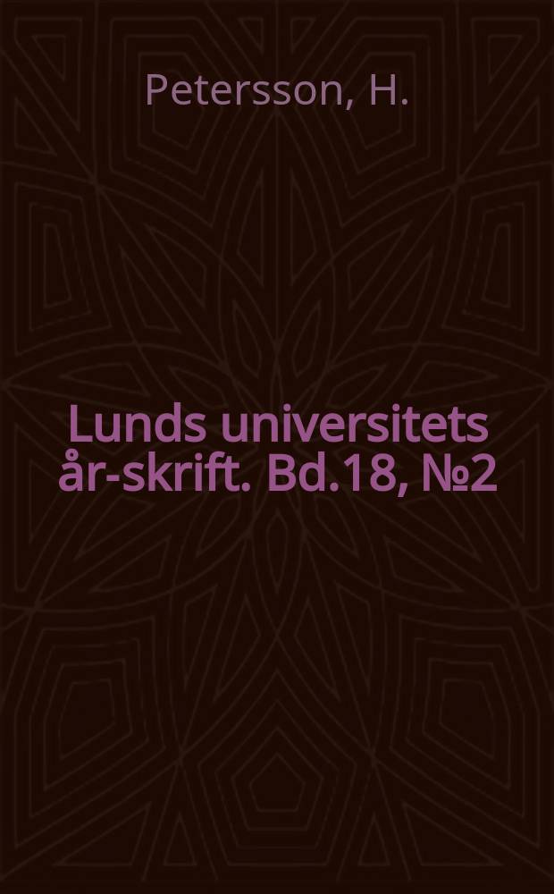 Lunds universitets års- skrift. Bd.18, №2 : Vergleichende slavische Wortstudien