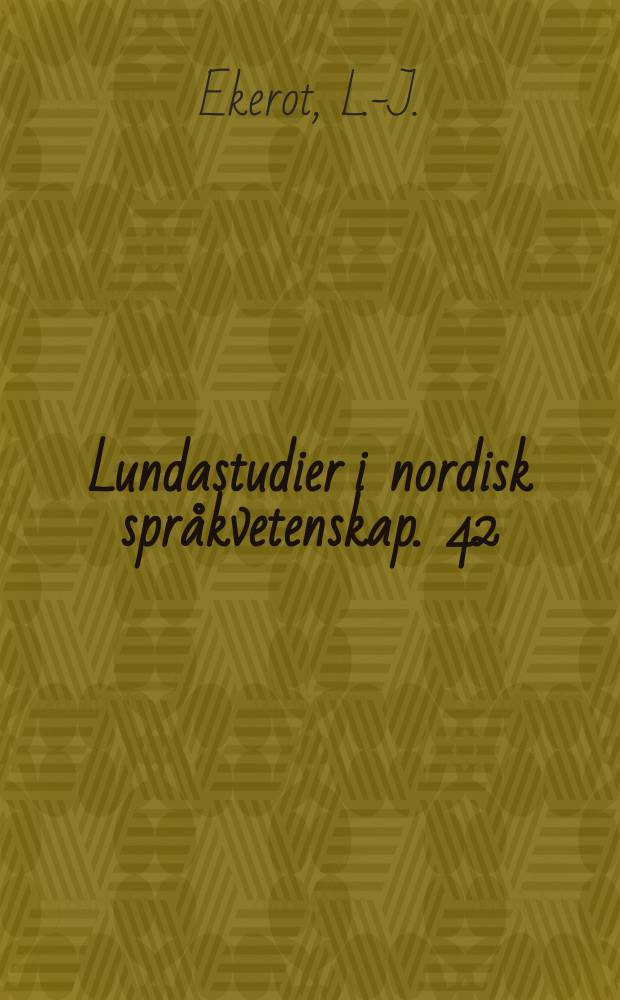 Lundastudier i nordisk språkvetenskap. 42 : Så- konstruktioner