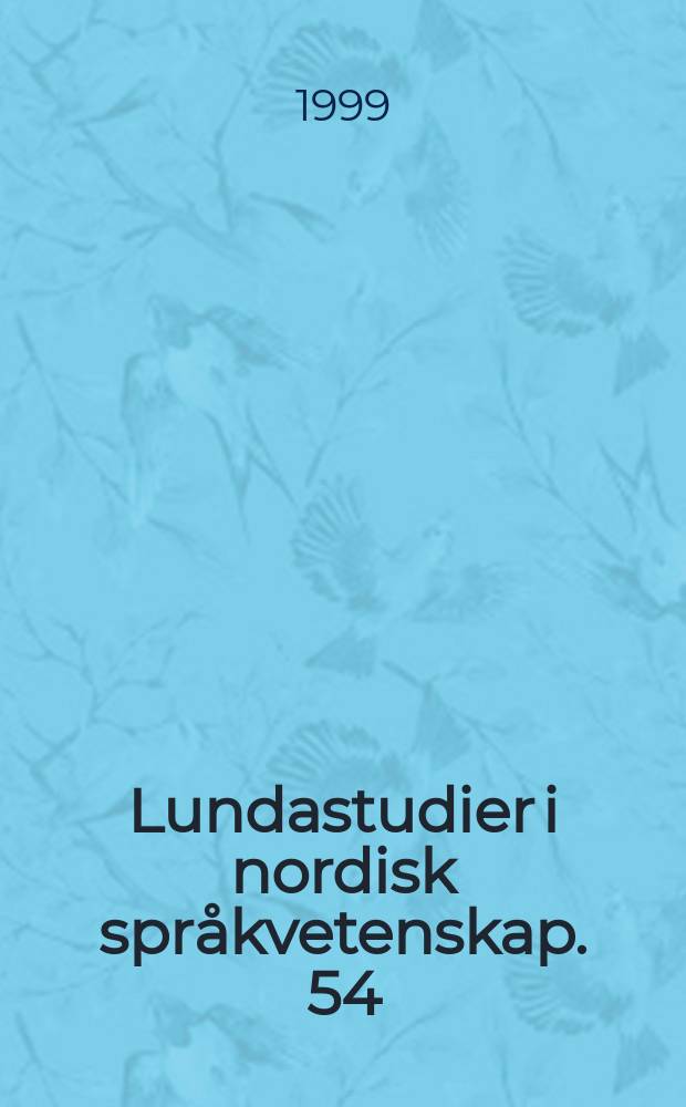 Lundastudier i nordisk språkvetenskap. 54 : Talspråk i skrift