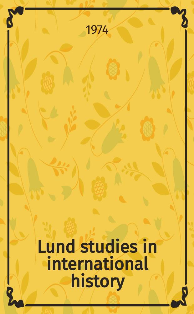 Lund studies in international history