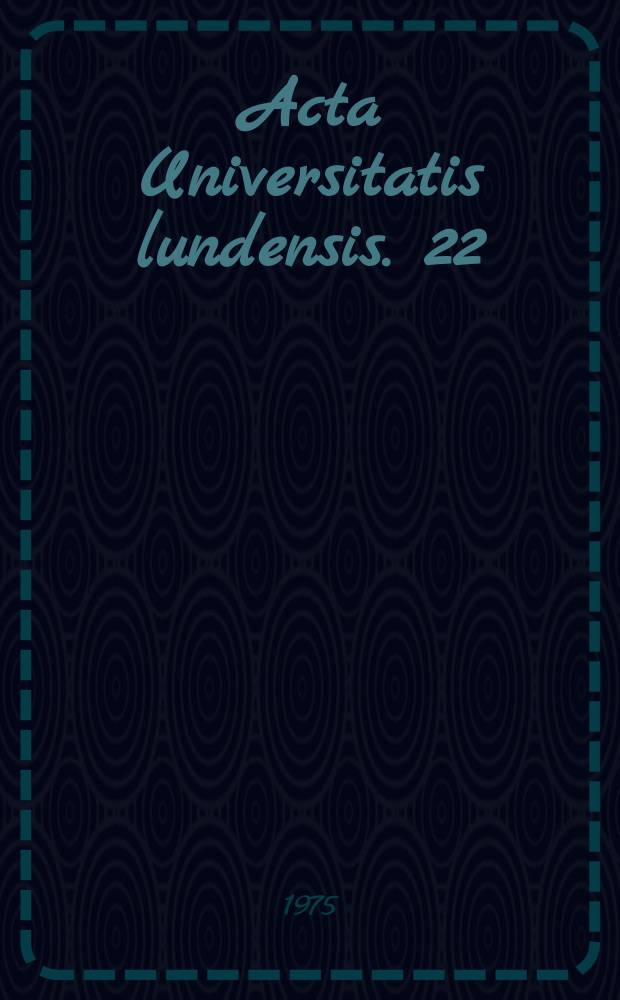 Acta Universitatis lundensis. 22 : The development of OE ac (i-mutate d ă) ююю