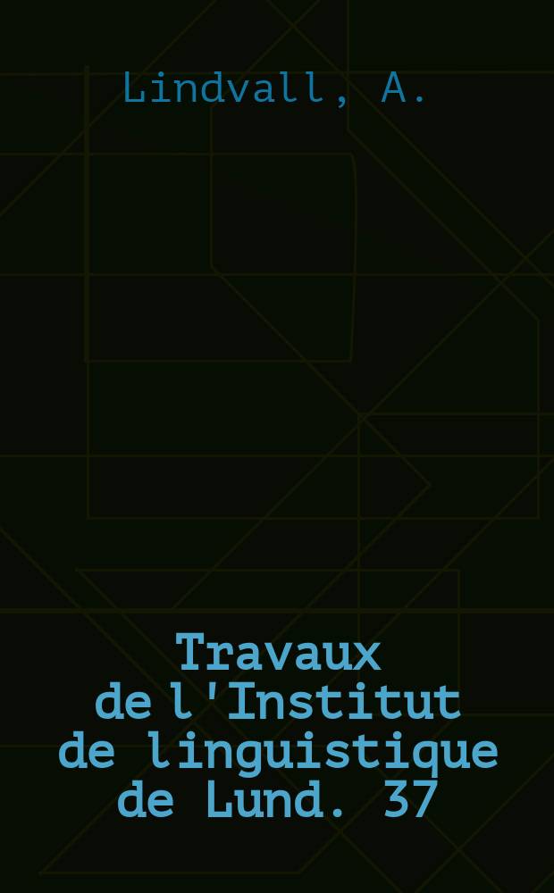 Travaux de l'Institut de linguistique de Lund. 37 : Transitivity in discourse