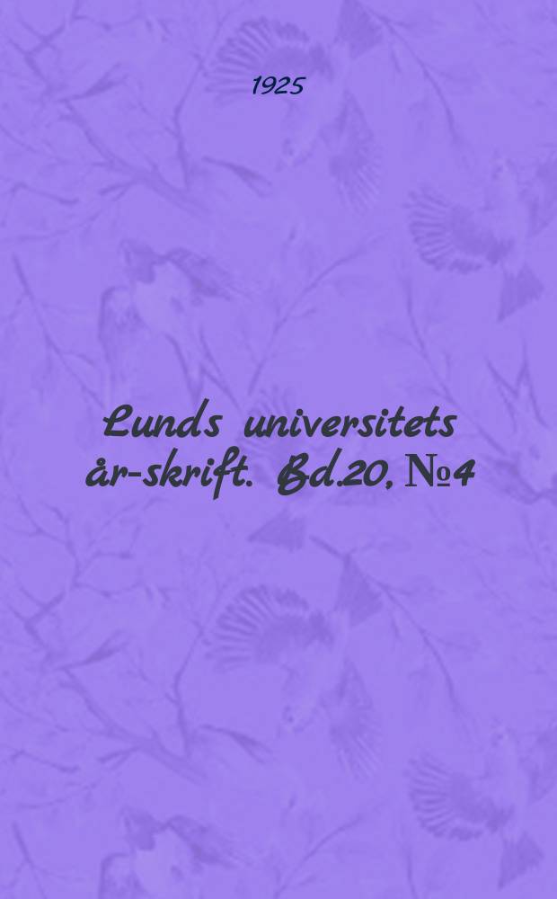Lunds universitets års- skrift. Bd.20, №4 : Die ossetischen Lehnwörter im Ungarischen