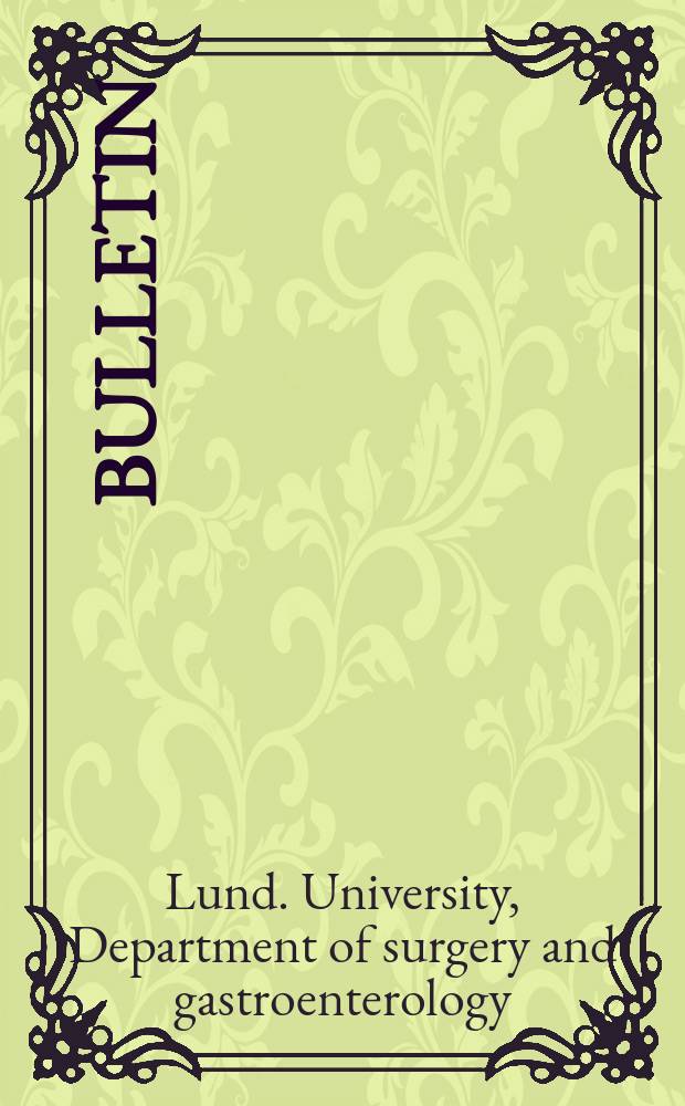 Bulletin