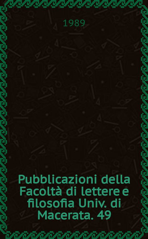 Pubblicazioni della Facoltà di lettere e filosofia Univ. di Macerata. 49 : Scipione e la Scuola romana