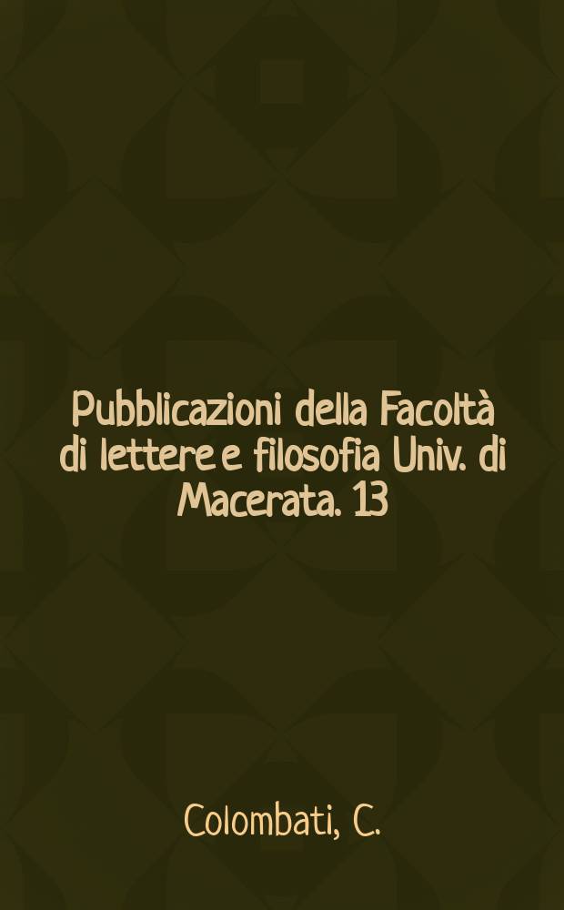 Pubblicazioni della Facoltà di lettere e filosofia Univ. di Macerata. 13 : Musica e liberta