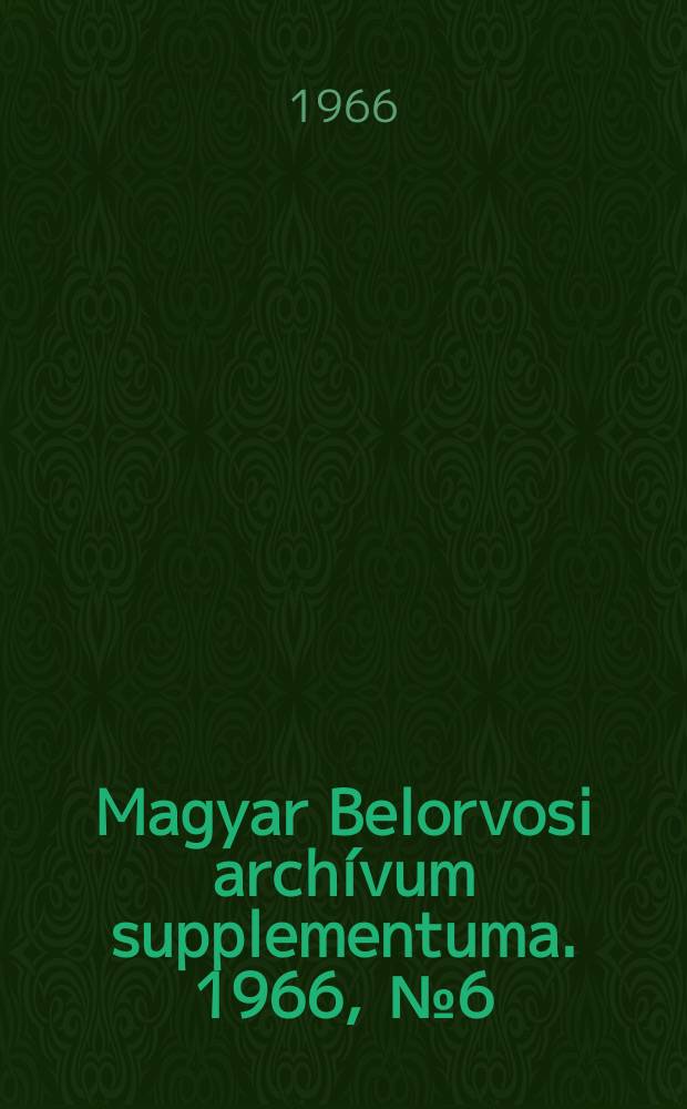 Magyar Belorvosi archívum supplementuma. 1966, [№6] : A Trioxazin hatása a tremorra, a reakcióidőre és a koordinációra. A thrombo- embolios megbetegedések előfordulás ának therapianak és a meteorológizi viszonyoknak kapcsolata