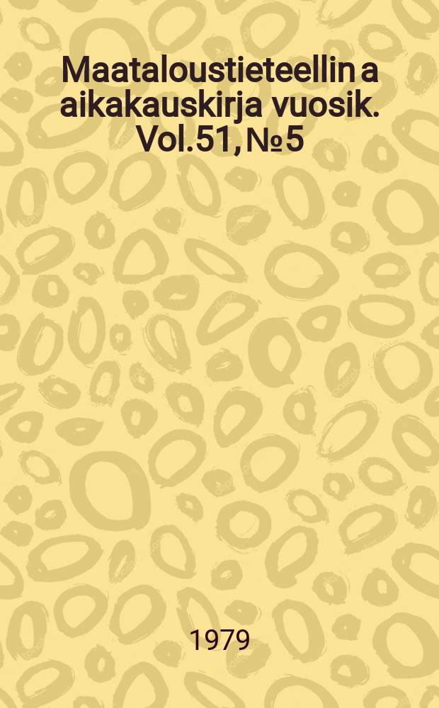 Maataloustieteellin a aikakauskirja vuosik. Vol.51, №5 : Seed- borne fungi on cruciferous