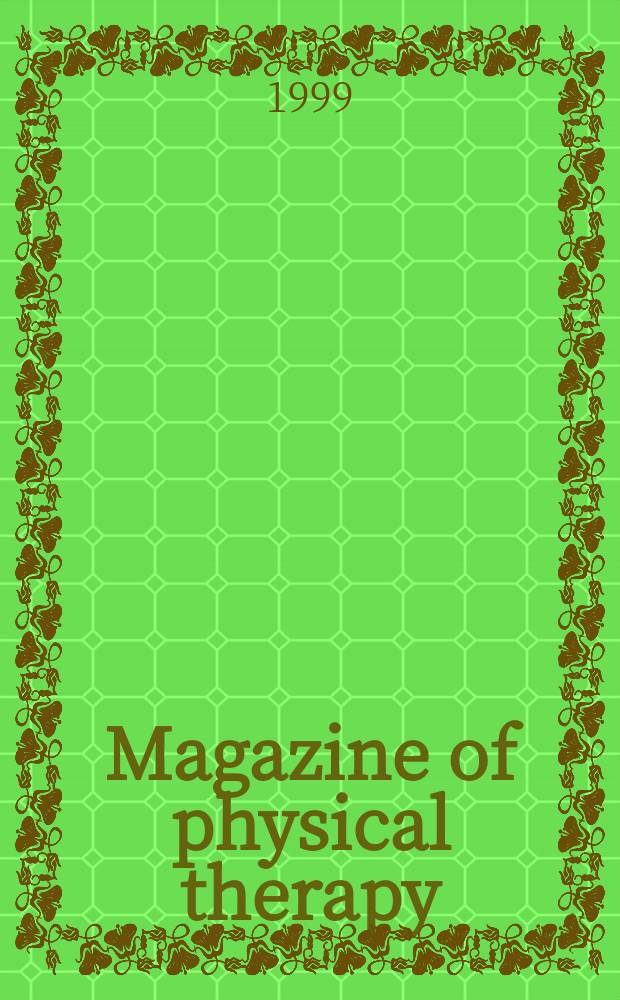 Magazine of physical therapy : Publ. by the Amer. physical therapy assoc. Vol.7, №2