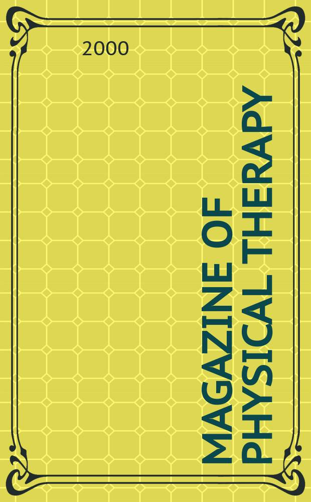 Magazine of physical therapy : Publ. by the Amer. physical therapy assoc. Vol.8, №11